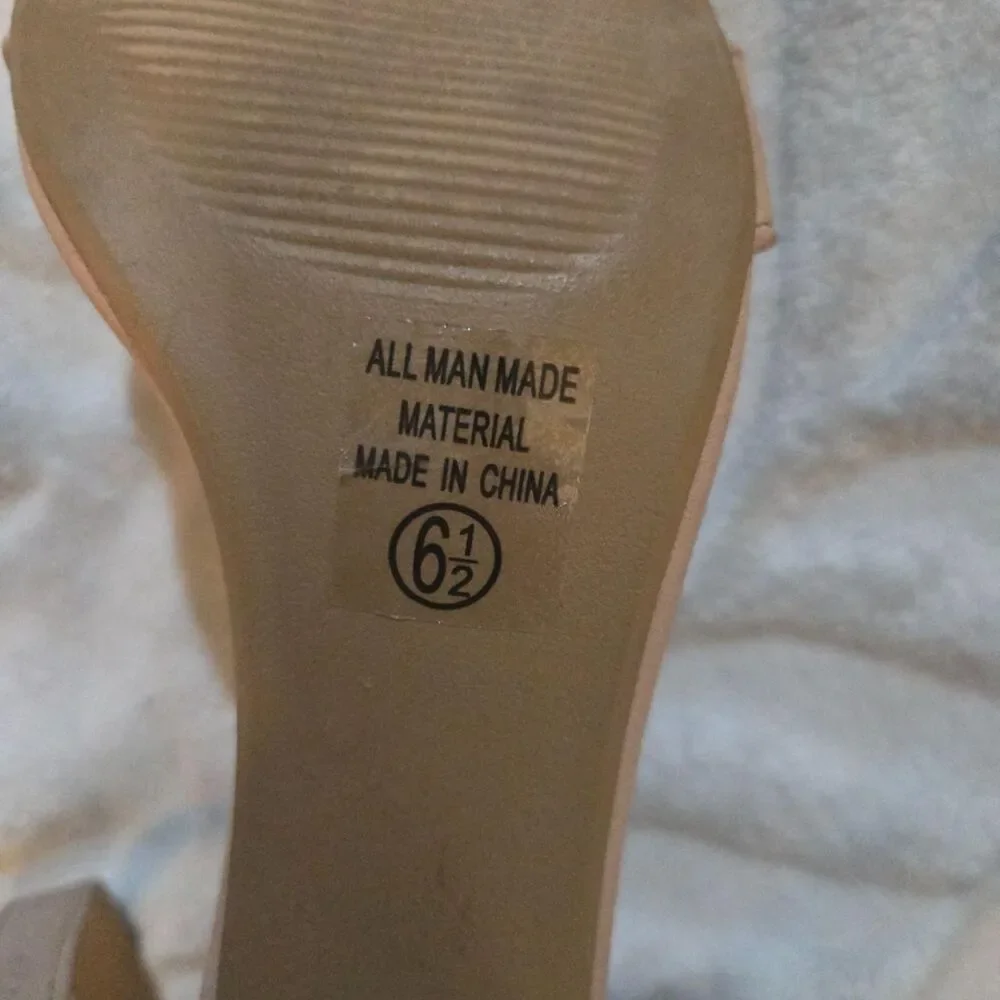 Soda - Women's Tan Sandals/High heels with ankle strap